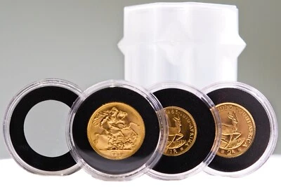 16xFull Sovereign/Gold Britannia Lighthouse Coin Capsule/similar to Air-Tite H32