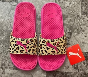 puma slides leopard