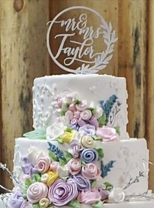 mr & mrs taylor cake topper