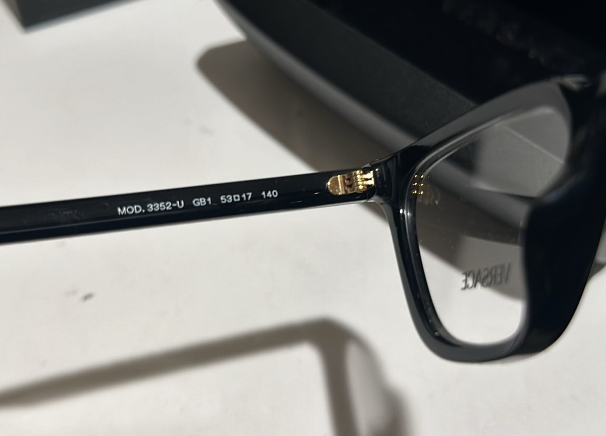Authentic Versace VE3352U GB1 Eyeglasses Frame Black Full