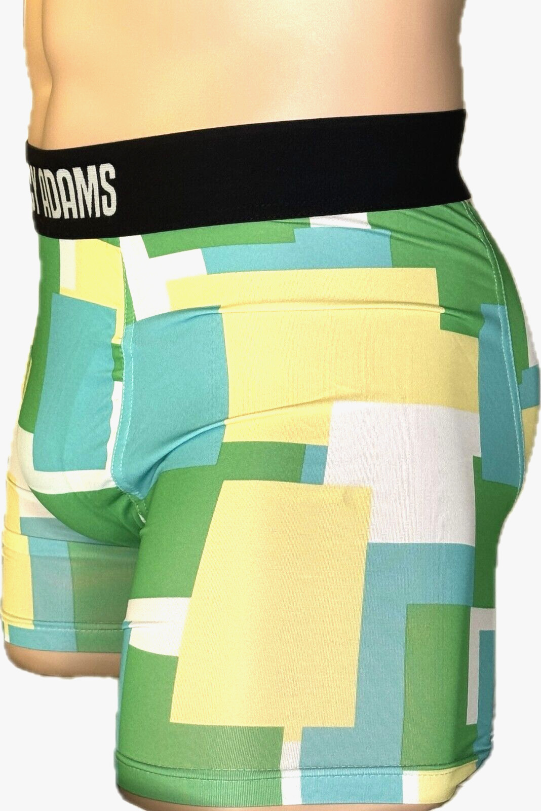 Stacy Adams Men's  Print  Boxer Brief Size M Underwear tagless blue white GREEN image 2