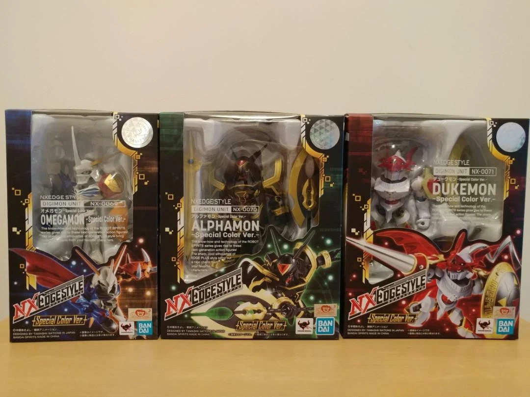 Bandai NXEdge Style digimon figure special color ALPHAMON OMEGAMON DUKEMON set