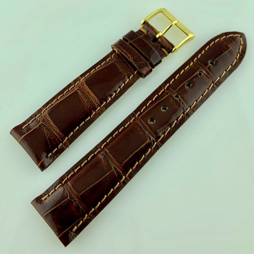 CINTURINO VERO COCCODRILLO PRYNGEPS MARRONE BROWN 20mm Ricambio Originale |  eBay