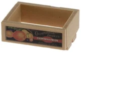 Dollhouse Miniatures 1:12 Scale Empty Fruit Crate with Decal #IM69024A