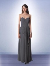 Bill Levkoff Bridesmaid Dress 978 Prom Wedding Long Gown Strapless Chiffon NEW