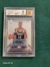 2013-14 Totally Certified Rookie Roll Call Auto #19 Giannis Antetokounmpo BGS 8