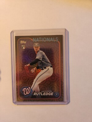 Jackson Rutledge Topps 2024 Topps Series 2 #503 Jackson Rutledge SP Summer Holiday Foil Rookie ...