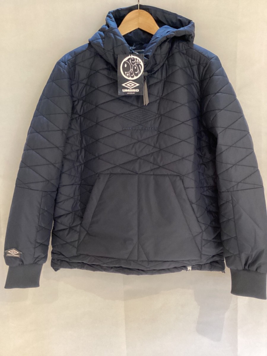 PRETTY GREEN X UMBRO DIAMOND QUILTED HOODED 90 JACKET BNWT SIZE 3 