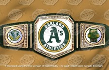 Oakland Athletics MLB World Series Championship Belt Adult Size 2mm Brass