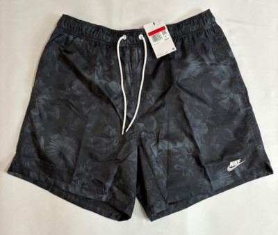 Nike Club Flow Mesh Lined Black Woven Shorts TRBL Sz Large IB8551-010