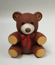 Vintage 1985 Squeaky Toy PVC Teddy Bear Ross Laboratories Similac Figure brown
