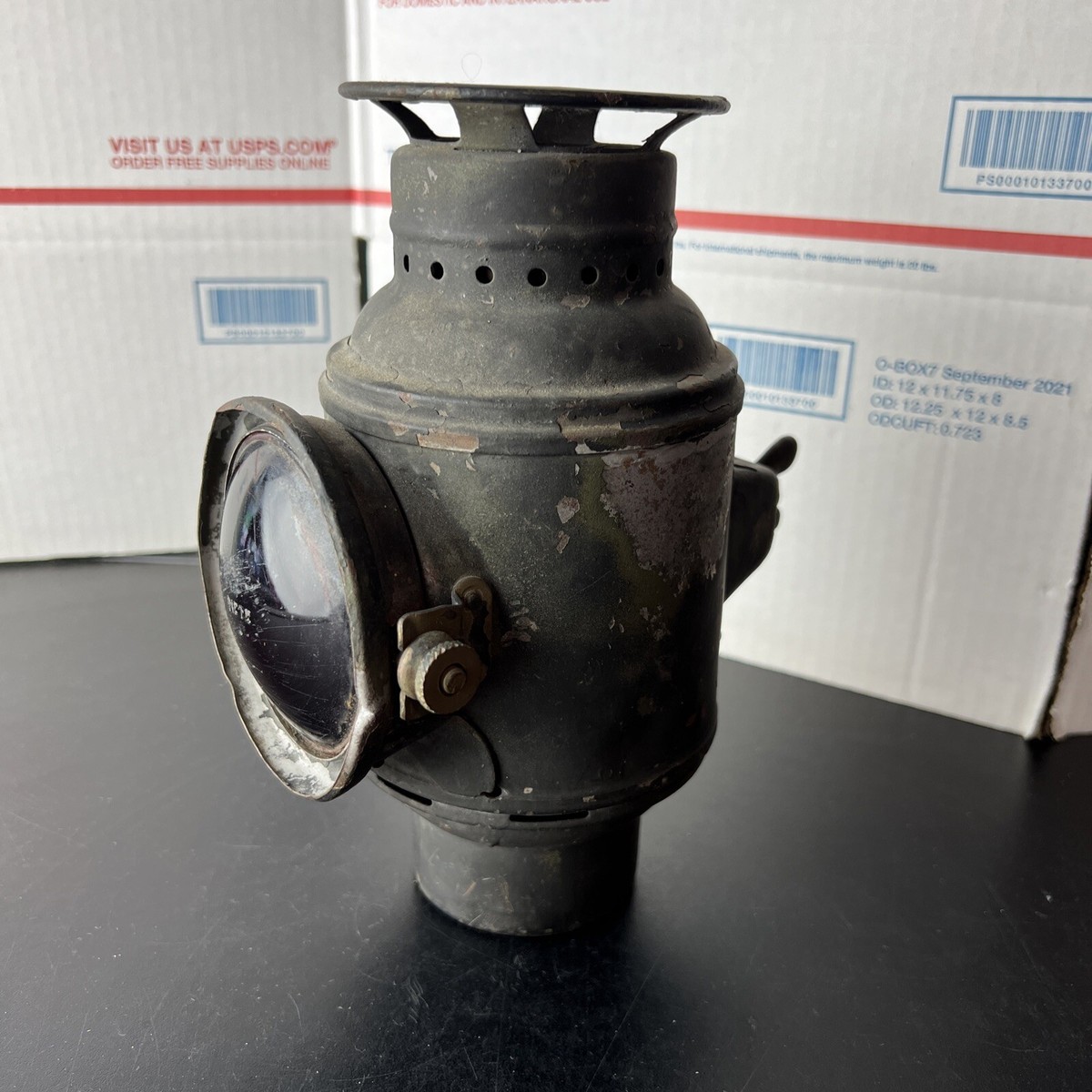 DIETZ デイツ Convoy Aiming Lamp 軍用 ランタン Rare Dietz WWI Army Truck Automobile Kerosene Lamp Lantern Red
