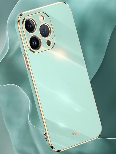 Funda para iPhone 16 Pro Max 15 14 Pro Max a prueba de golpes chapada silicona cubierta suave - Imagen 11 de 28