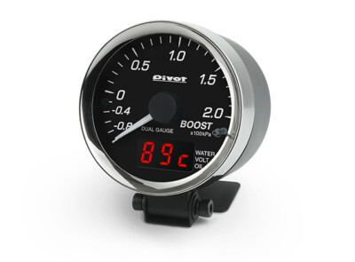 PIVOT DUAL GAUGE PRO 60MM WH/BL FOR DAIHATSU MOVE LA150 160S KF (T 
