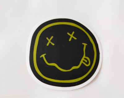 Nirvana Smiley Face Emoticon Waterproof Logo Decal Sticker 2''x2''