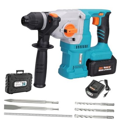  20V Cordless 1-1/8'' Rotary Hammer Drill SDS-Plus Brushless Motor with Safety 