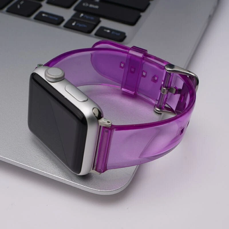 Correa de reloj TPU transparente de gel para Apple Watch Band iWatch 6 5 4 3 2 SE 38 40 42 44 mm Foto 3 de 4