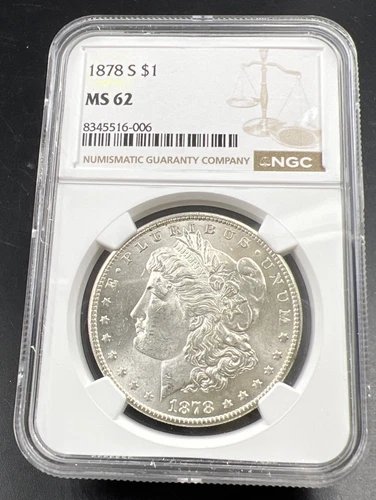 1878 S $1 Morgan Silver Dollar Coin VAM 6 DDO Double Die Hot 50 Vam MS62 NGC