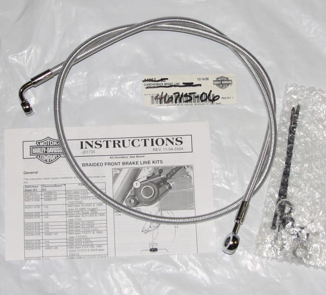HARLEY 4671506 DIAMONDBACK BRAKE LINE KIT FXDWGI NOS OEM eBay