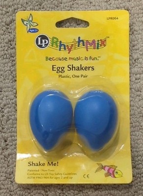 NEW LATIN PERCUSSION Inc RhythMix Pair of Small Egg Shakers Hand Percussion Blue