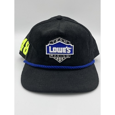 #ad #ad Jimmie Johnson New Era Lowe#x27;s Retro Cord Golfer Adjustable Hat Black $29.95