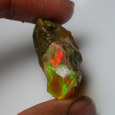 Ethiopian Oil Opal Specimen  36.05  cts Natural Rough Gemstone - Fire Opal Roug