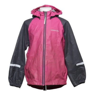 Didriksons, Regenjacke, Mädchen, Größe: 120, Pink/Grau #IY9