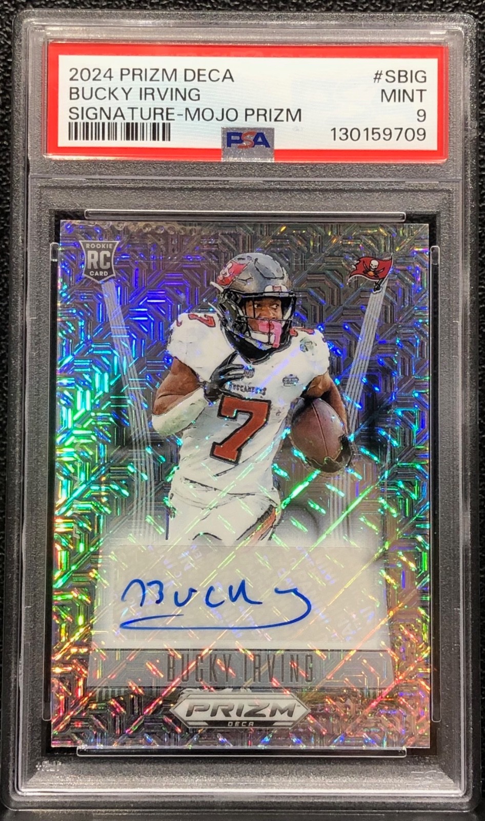 2024 PANINI PRIZM DECA BUCKY IRVING #S-BIG, ROOKIE, AUTO, MOJO PRIZM, SER #8/25