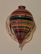 New Spinning Top Back Old Day's Traditions Real Wood.