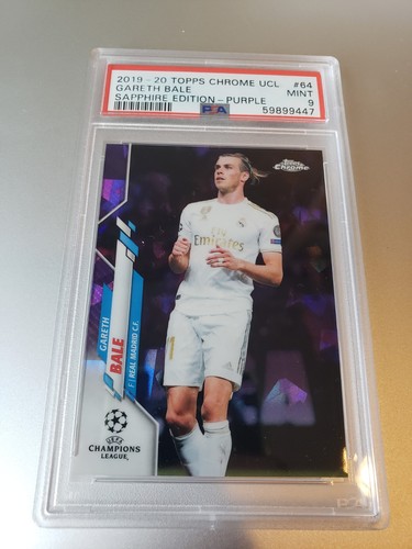 Gareth Bale [Purple] #64 2019 Topps Chrome UEFA Champions League Sapphire card