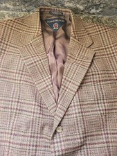 Tommy Hilfiger Mens 42R Houndstooth Tweed Blazer Wool Sport Coat Jacket