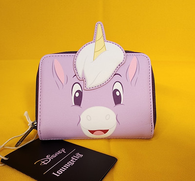 Loungefly Disney Fantasia Pastoral Symphony Baby Pegasus Purple Zip Wallet NEW