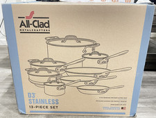 All-Clad D3 Stainless Steel 13-Piece Cookware Set - Authentic New Open Box