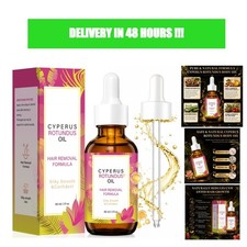 Cyperus Rotundus Oil for Hair Removal, Post-Wax Shave Body Oil, 2.02 oz