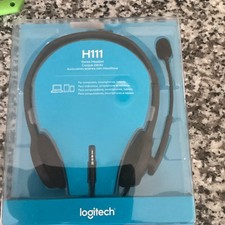 Logitech H111 Wired Headset Stereo Headphones with Noise Cancelling Microphone