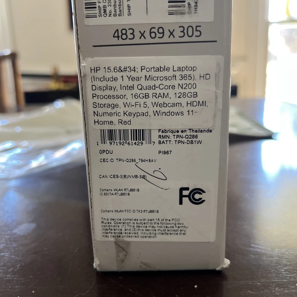 HP 15.6” Portable Laptop,Red - Image 4 of 4