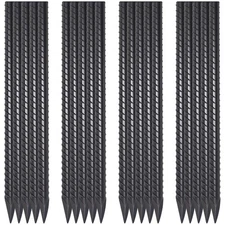 16 Inch Rebar Stakes 20 Pack 1/2 Inch Diameter Heavy Duty Steel Ground Stakes...