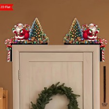 Santa Tree Santa Claus Frame Door Corner Decoration  Xmas Decoration Gifts