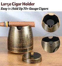LUXURY Cigar Ashtray with Lid Outside Patio Home Retro Decor Large Holder