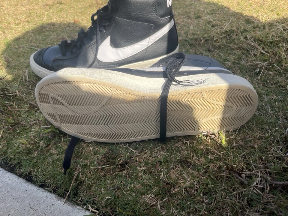 Size 10.5 - Nike Blazer '77 Vintage Mid Black Sail - Image 3 of 4