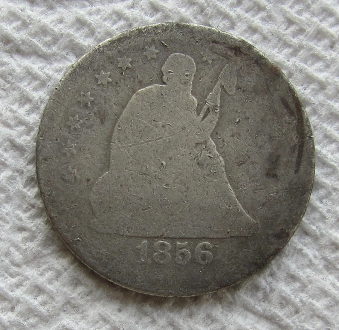 アメリカ合衆国 銀製クォーター6枚 10✖️8枚 シルバー 1856 Year Seated Liberty US Quarters (1838-1891) for sale | eBay