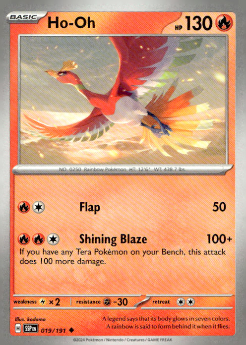 Ho-Oh Uncommon SV08: Surging Sparks 019/191 NM