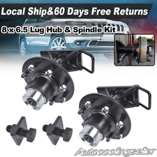 The 8000LB Hub & Spindle Kit 8 x 6.5 Lug Shipping Container Bolt-on Wheels Black