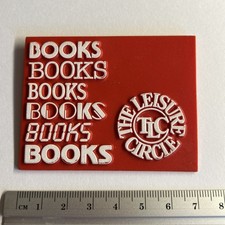 Collectible Plastic pin badge Books Books Books The Leisure Circle TLC  