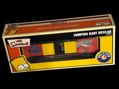 #ad rare 2004 Lionel Bart Simpson Operating Jumping Boxcar train 6 26801 new in box $84.49
