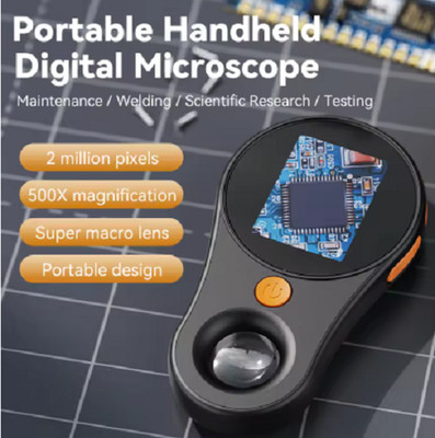 500X Digital Mikroskop 1080P 2'' LCD Bildschirm USB Video Lupe Lupe UK