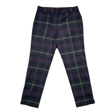 Talbots Women  s Pants 8P Tartan Plaid Wool Blend Straight Ankle Classic Preppy
