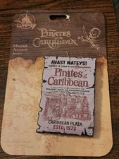 Disney Pirates of the Caribbean Avast Mateys Refrigerator Magnet NEW!
