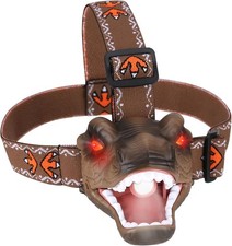 Dinosaur Kids Headlamp, T-Rex Led Headlamp Flashlight, Brown