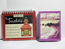 Set of 2 Teachers Thought for the Day  Footprints Notepapers - Teacher Gifts